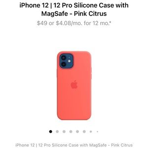 iPhone 12 | 12 Pro Silicone Case with Magsafe - Pink Citrus